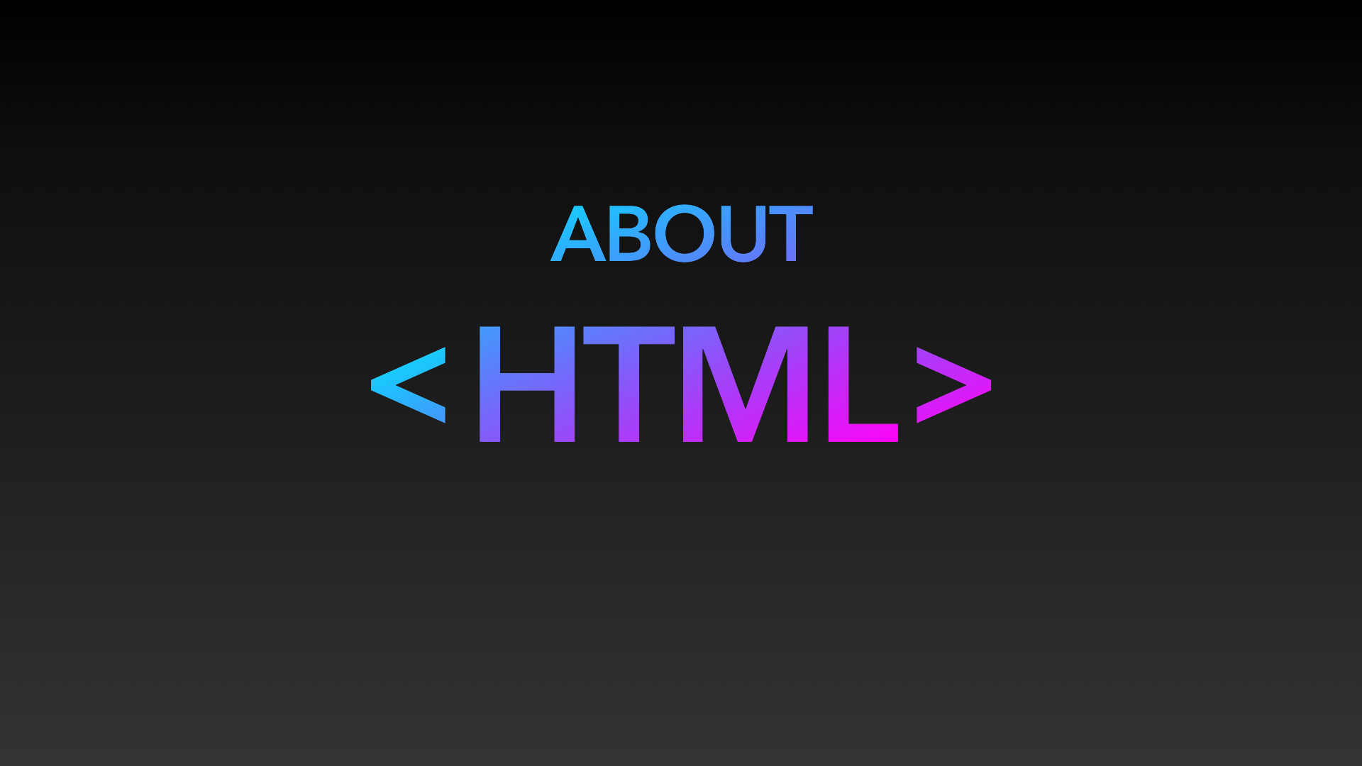 HTML에 대한 설명